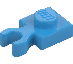 LEGO Donker azuurblauw Plaat 1 x 1 met Verticaal Klem (Dikke open 'O'-clip) (44860 / 60897)