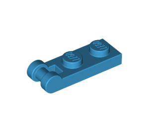 LEGO Dark Azure Platte 1 x 2 mit Ende Bar Griff (60478)