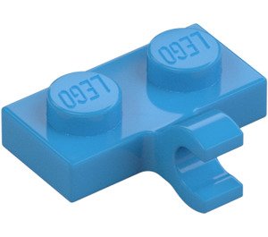 LEGO Dark Azure Plate 1 x 2 with Horizontal Clip (11476 / 65458)