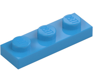 LEGO Dark Azure Plate 1 x 3 (3623)