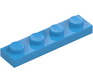 LEGO Donker azuurblauw Plaat 1 x 4 (3710)