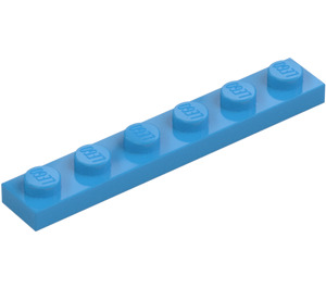 LEGO Donker azuurblauw Plaat 1 x 6 (3666)