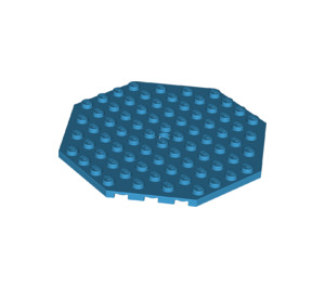 LEGO Dark Azure Platte 10 x 10 Octagonal mit Loch (89523)