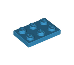 LEGO Donker Azuurblauw Plaat 2 x 3 (3021)