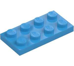 LEGO Azur Foncé assiette 2 x 4 (3020)