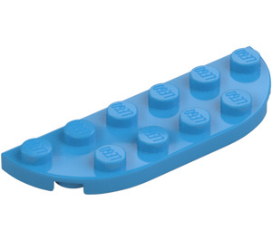 LEGO Dark Azure Plate 2 x 6 with Rounded Corners (18980)