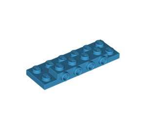 LEGO Dark Azure Plate 2 x 6 x 0.7 with 4 Studs on Side (72132 / 87609)
