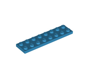 LEGO Dark Azure Plate 2 x 8 (3034)