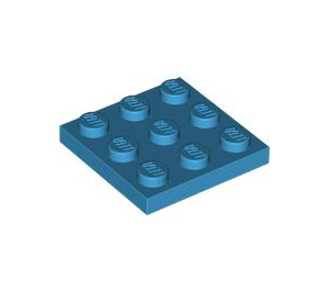 LEGO Dark Azure Plate 3 x 3 (11212)