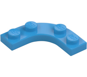 LEGO Dark Azure Plate 3 x 3 Rounded Corner (68568)