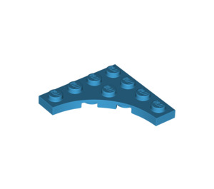LEGO Azur foncé assiette 4 x 4 avec Circular Cut Out (35044)