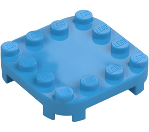 LEGO Dark Azure Plate 4 x 4 x 0.7 with Rounded Corners and Empty Middle (66792)