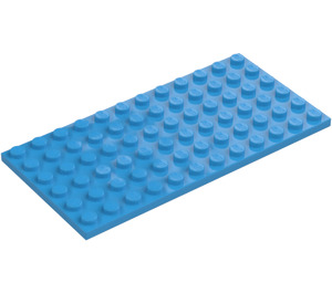 LEGO Dark Azure Plate 6 x 12 (3028)