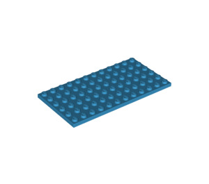 LEGO Dark Azure Plate 6 x 12 (3028)