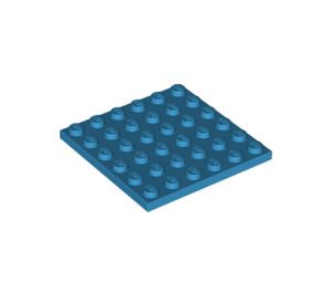 LEGO Azur foncé assiette 6 x 6 (3958)