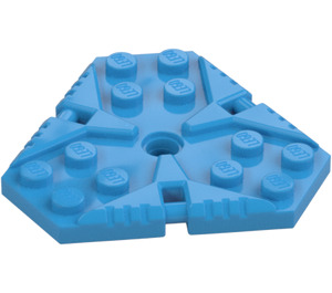 LEGO Dark Azure Plate 6 x 6 Hexagonal (27255)