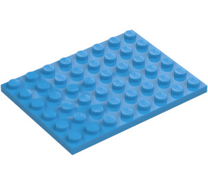 LEGO Dark Azure Plate 6 x 8 (3036)