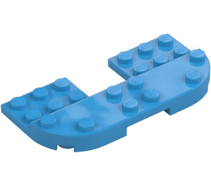 LEGO Dark Azure Plate 8 x 4 x 0.7 with Rounded Corners (73832)