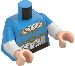 LEGO Dunkles Azur Prinzessin Zelda Minifigur Torso (973)