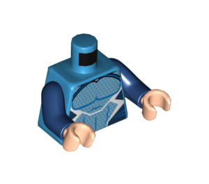 LEGO Dark Azure Quicksilver Minifig Torso (973 / 76382)