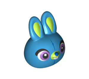 LEGO Dark Azure Rabbit Head with Lime Ears (50232)