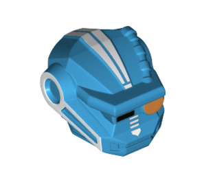 LEGO Dark Azure Robot Head with Orange Eye and White (12958)