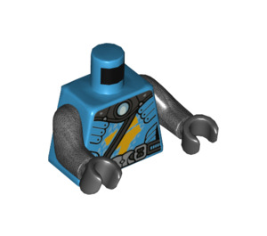 LEGO Mørk Azure Scuba Nya Minifig Torso (973 / 76382)