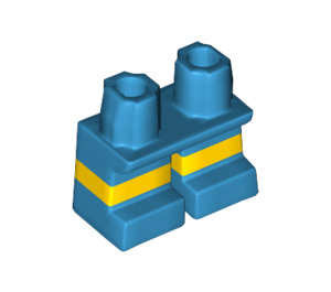 LEGO Donker Azuurblauw Kort Poten met Geel Stripe (16709 / 41879)