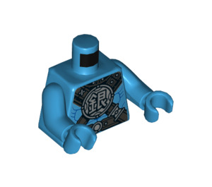LEGO Dark Azure Silber Horn Demon Minifig Torso (973 / 76382)