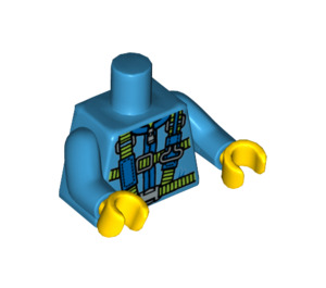 LEGO Mørk Azure Skydiver Torso (973 / 88585)