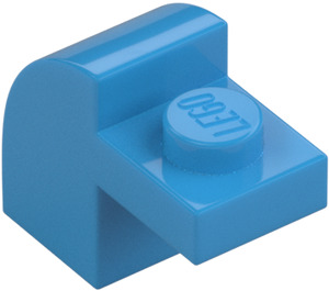 LEGO Mörk Azure Backe 1 x 2 x 1.3 Böjd med Platta (6091 / 32807)