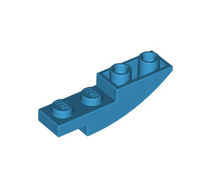 LEGO Dark Azure Steigung 1 x 4 Gebogen Invertiert (13547)