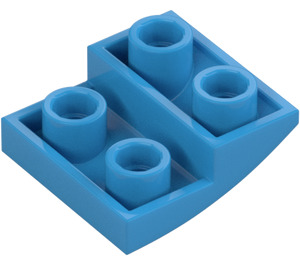 LEGO Mörk Azure Backe 2 x 2 x 0.7 Böjd Omvänd (32803)