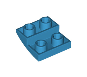 LEGO Azur foncé Pente 2 x 2 x 0.7 Incurvé Inversé (32803)