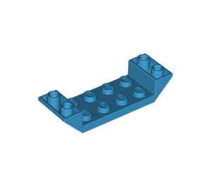 LEGO Donker Azuurblauw Helling 2 x 6 (45°) Dubbele Omgekeerd met Open Midden (22889)