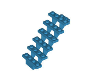 LEGO Azur foncé Escalier 7 x 4 x 6 Open (30134)