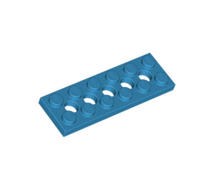 LEGO Donker Azuurblauw Technic Plaat 2 x 6 met Gaten (32001)