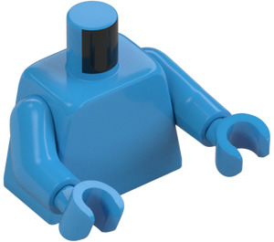 LEGO Mørk Azure Torso med Arme og Hænder (73403 / 76382)