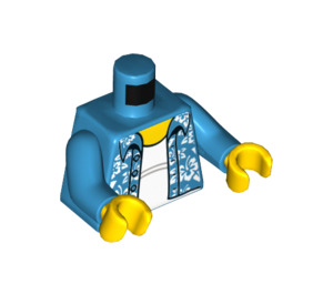 LEGO Mørk Azure Torso med Hawaiian Skjorte (973 / 76382)