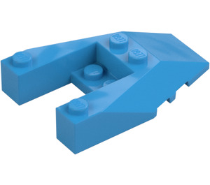 LEGO Dark Azure Wedge 6 x 4 Cutout with Stud Notches (6153)