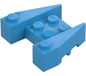 LEGO Dark Azure Wedge Brick 3 x 4 with Stud Notches (50373)