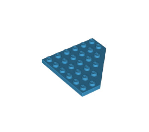 LEGO Dark Azure Wedge Plate 6 x 6 Corner (6106)
