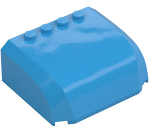 LEGO Dark Azure Windscreen 5 x 6 x 2 Curved (61484 / 92115)