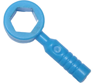 LEGO Azzurro scuro Wrench con chiuso Estremità Maniglia a 3 nervature