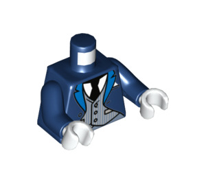 LEGO Dunkelblau Alfred Pennyworth mit Pinstripe Weste Minifigur Torso (973 / 76382)