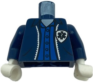 LEGO Dark Blue Ambulance Driver with EMS Star of Life Emblem Torso (973 / 73403)