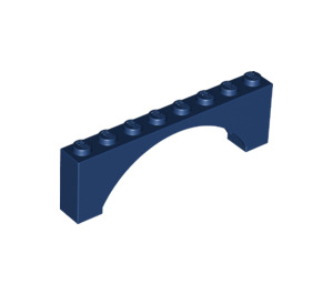 LEGO Dark Blue Arch 1 x 8 x 2 Raised, Thin Top without Reinforced Underside (16577 / 40296)