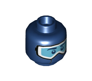 LEGO Dark Blue Arctic Climber Minifigure Head (Recessed Solid Stud) (3626 / 38462)