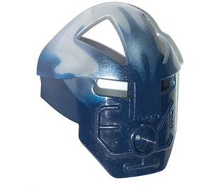 LEGO Dark Blue Bionicle Mask Onewa / Manis with Flat Silver Fade to Top (32572)