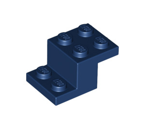 LEGO Mørkeblå Beslag 2 x 3 med Plade og Step med Bund Knops Holder (73562)